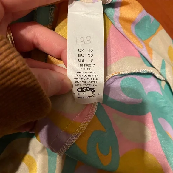 ASOS Wide Bell Sleeve Satin Mini Dress - Picture 5 of 7